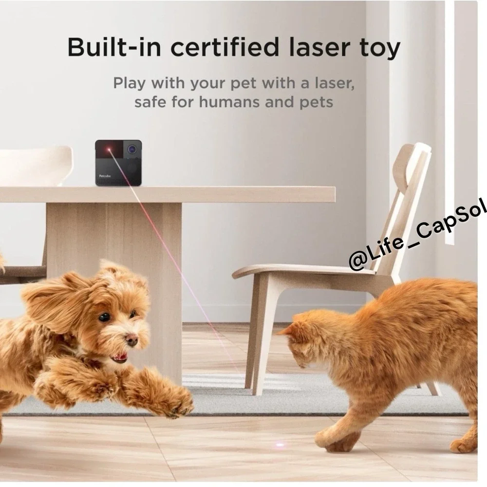 Petcube Play 2 Wi-Fi Pet Camera with Laser Toy for Cats & Dogs Indoor Camera New